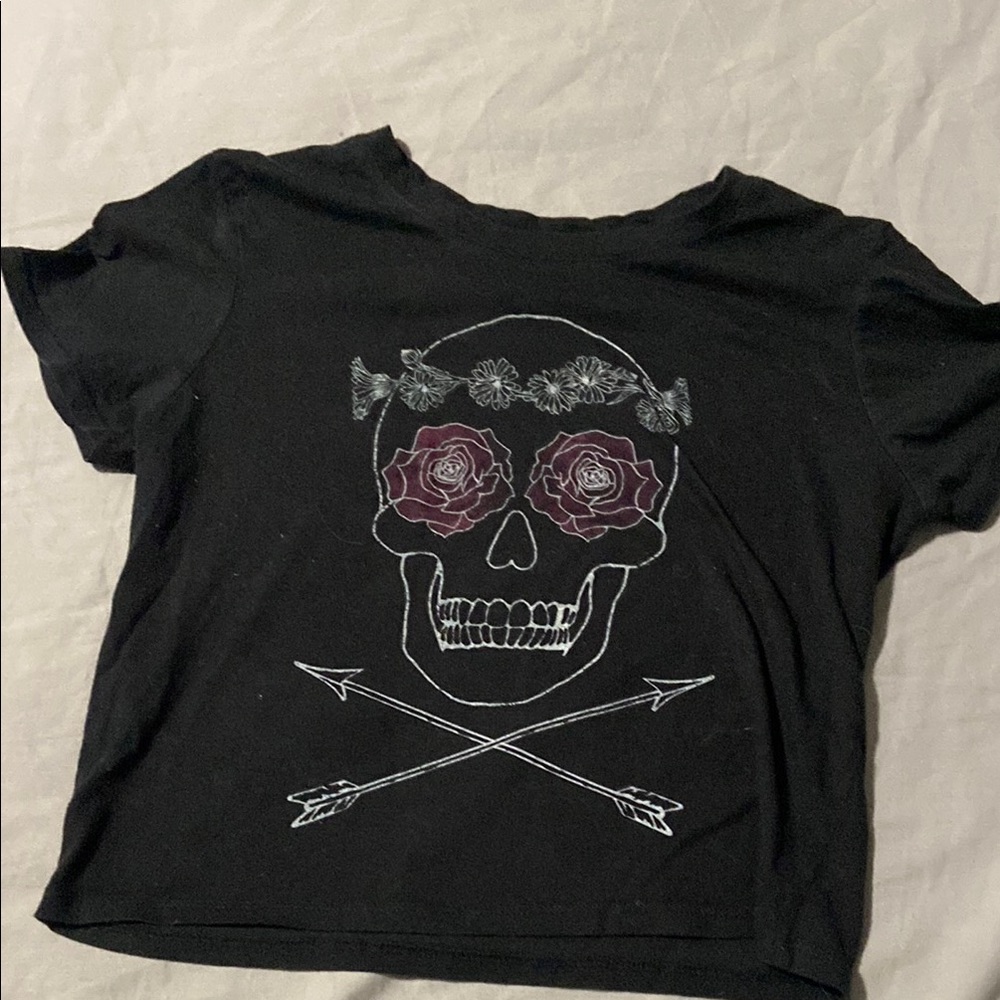 Black Skull Graphic Kids T-Shirt